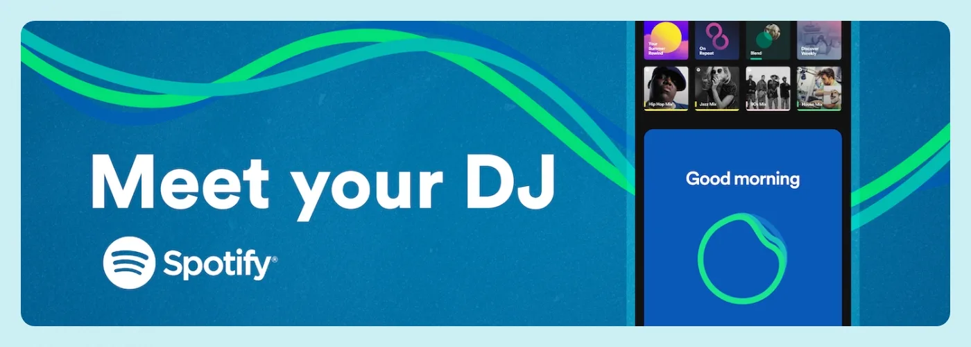 "Meet your DJ" screen from Spotify app