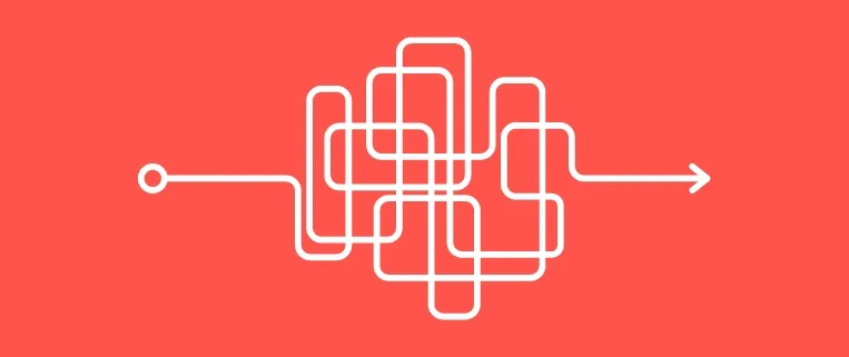 A maze of lines, representing complex buyer behavior. 