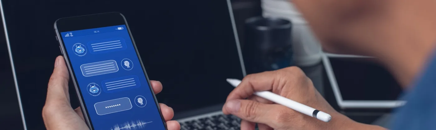 A phone screen with an AI-generated conversation.