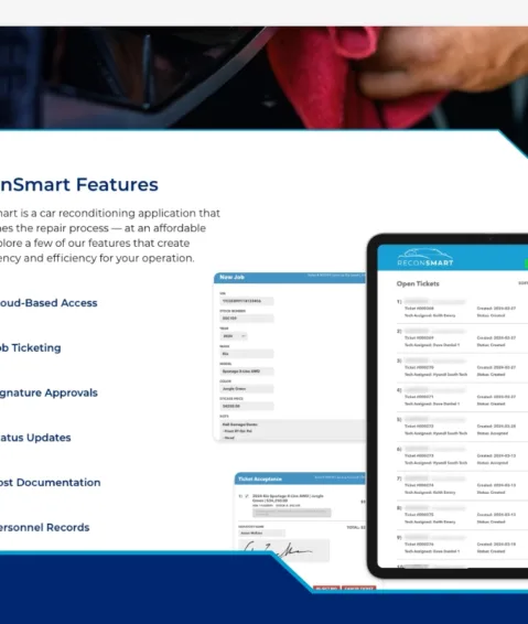 The features section of ReconSmart's b2b website.