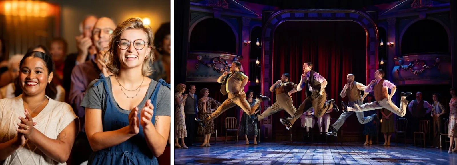 Audience clapping and artists performing at Asolo Repertory Theatre