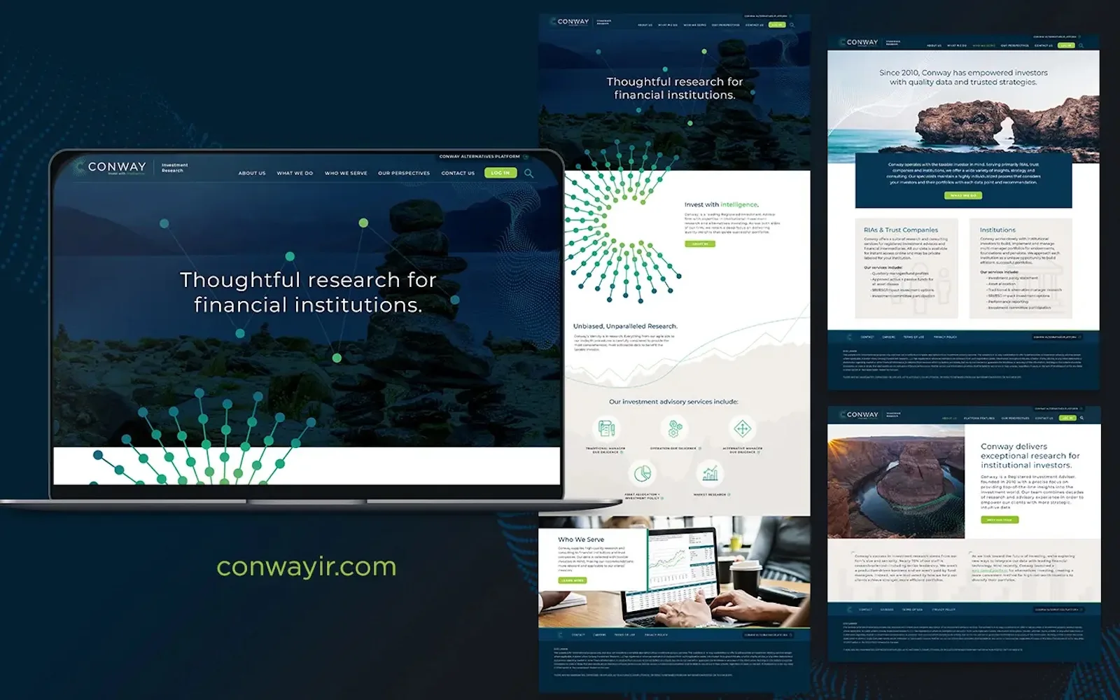 Desktop view of Conway's website