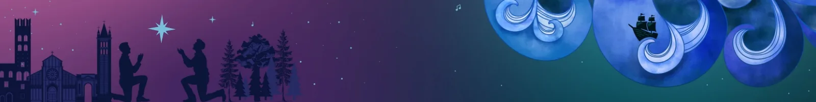 a view of two illustrations coming together