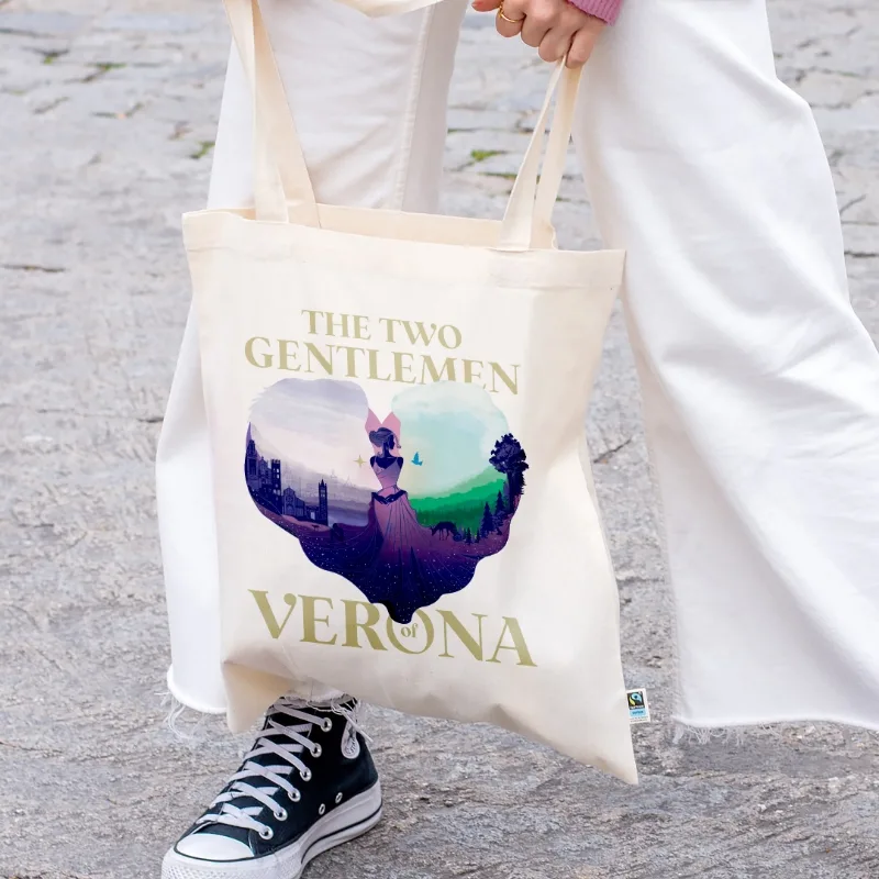 the 2 gentlemen of verona canvas bag design mockup