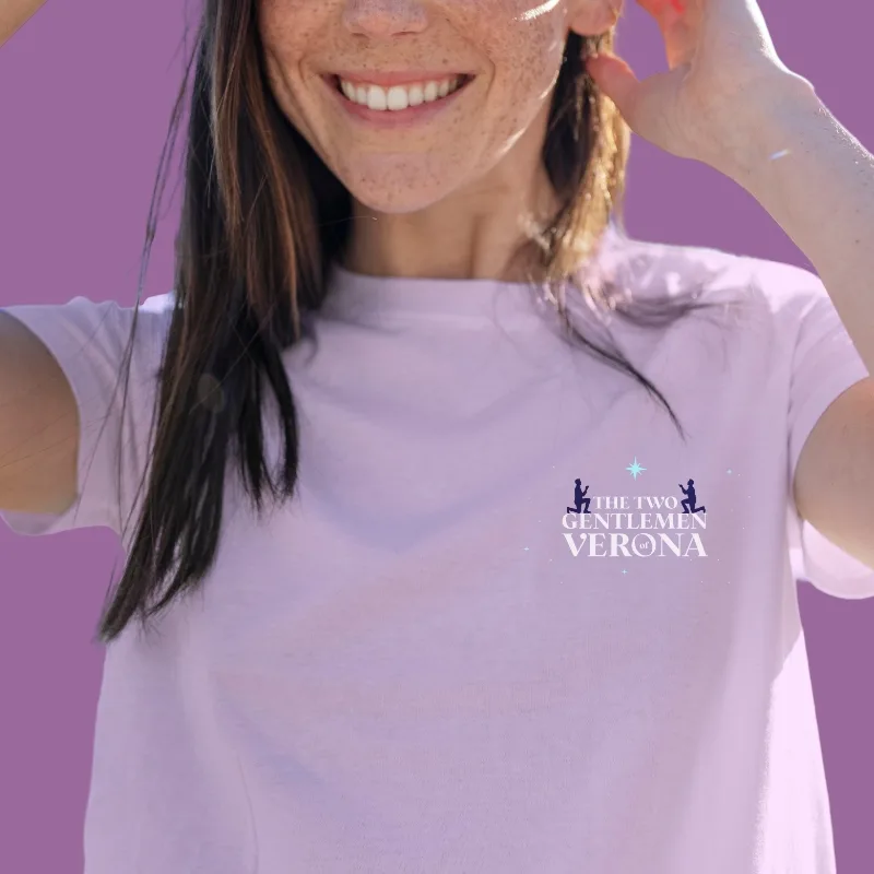 Front of 2 gentlemen of verona t-shirt design