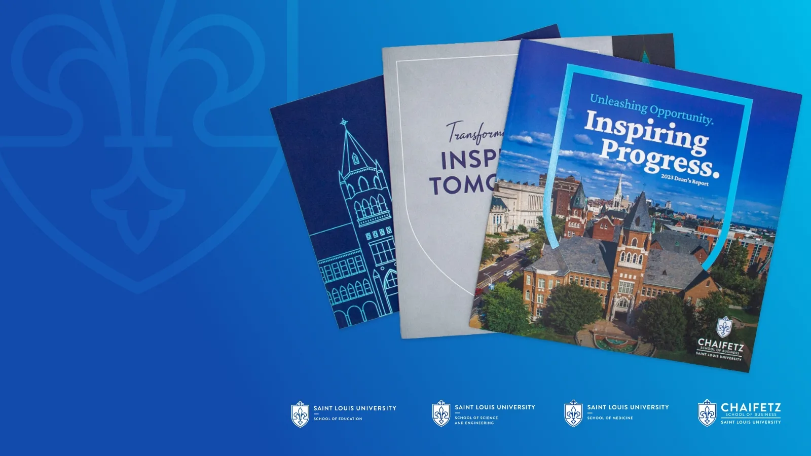 Three issues of the dean's report for St. Louis University School of Business