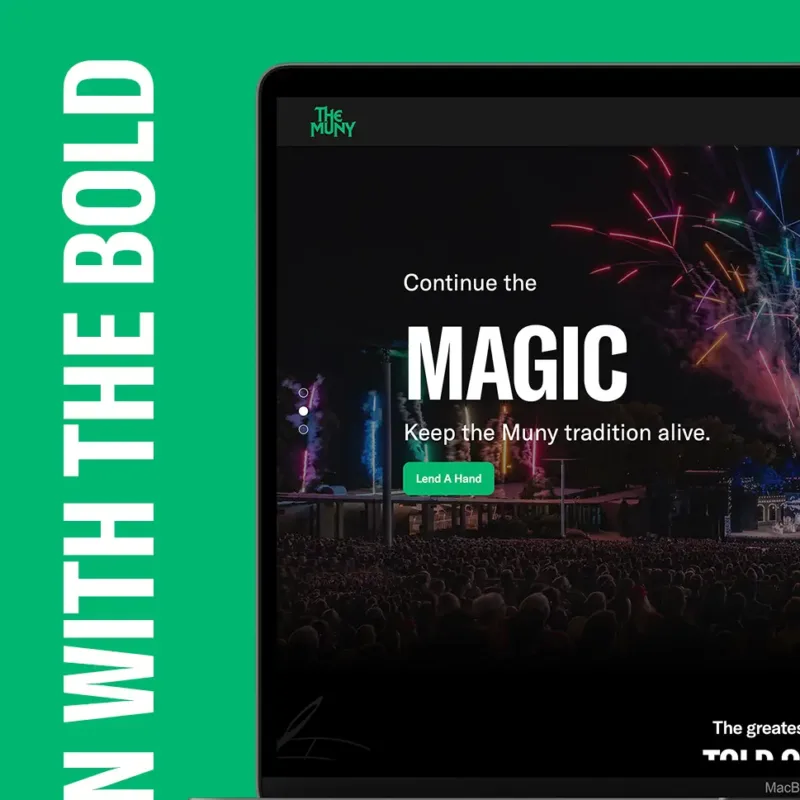 The Muny donation landing page