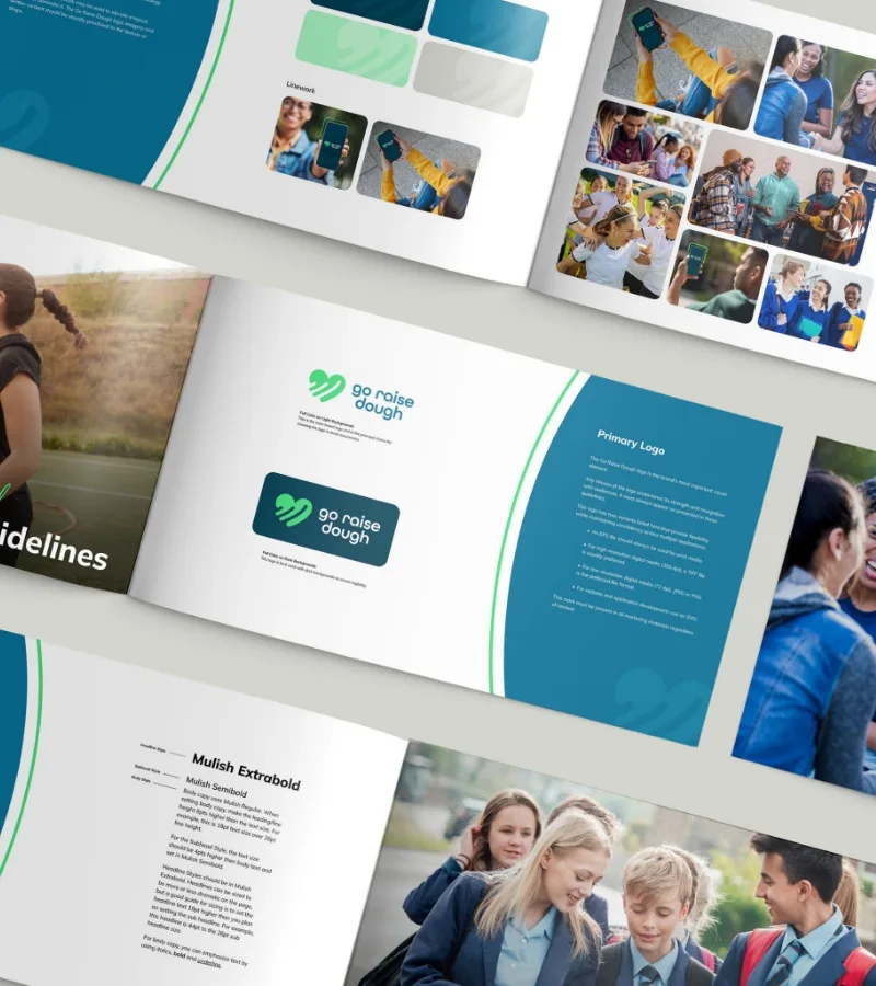 go raise dough brand guidelines mockup